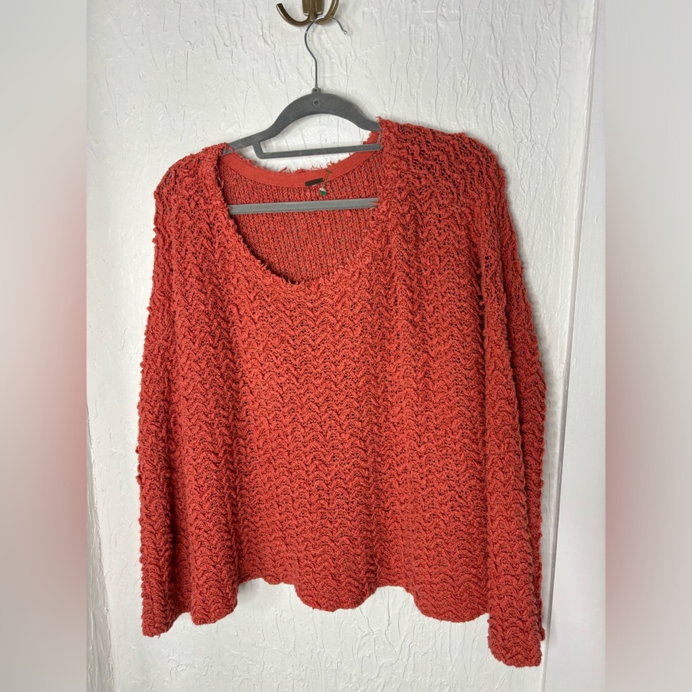 Free People Rust Orange Sweater,